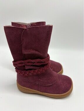 LIVIE & LUCA Shoes Boots Calliope Mulberry Sparkle Size 4 Toddler NIB